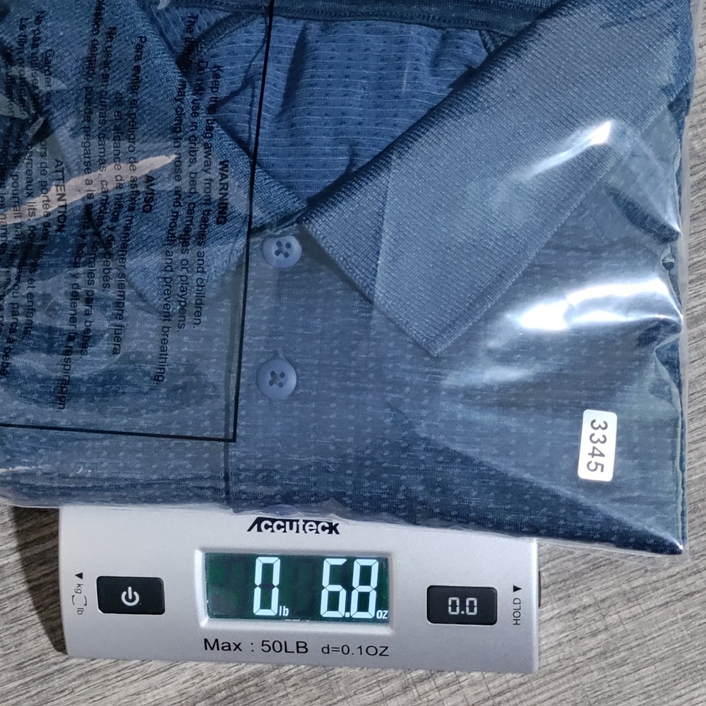 Lululemon Metal Vent Tech Golf Polo Shirt Mens Large Short Sleeve Blue Heather - Picture 11 of 11